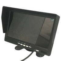Monitor CCTV de 7 Pulgadas para Camión o Autobús Escolar, 800*480, RCA CVBS, Puerto AV de 2 Canales, con Visera Solar, Pantalla LCD TFT con Reproductor de DVD para Cámara