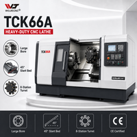 Tour CNC à lit incliné de haute précision de la marque WOJIE certifié CE ISO9001 TCK66A pour le tournage des métaux