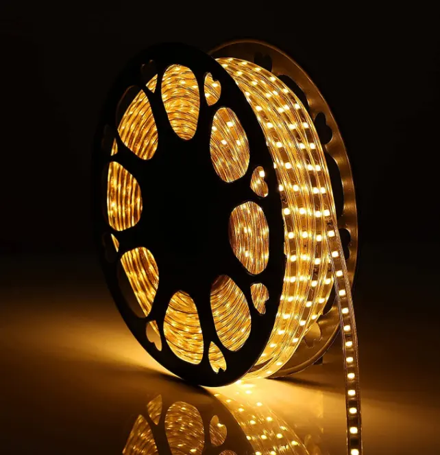 Factory Direct Price IP65 High Brightness Flexible Decorative 25M/50M LED Strip Light 2835 SMD RGB Waterproof Rope Light