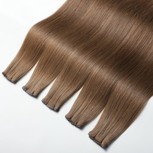 Cheveux Naturel ham brezilyalı saç dikişsiz görünmez Genius atkı saç ekleme çift çizilmiş insan bakire manikür hizalanmış saç - Product Image 1