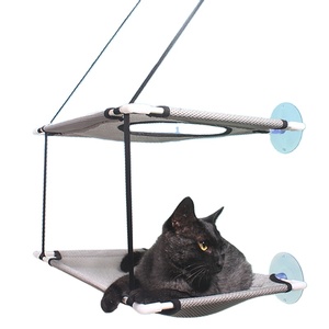 Hamaca Cuadrada Sólida para Gatos <span class=keywords><strong>WOWO</strong></span>, para Colgar en la Pared, Cama para Mascotas con Cubierta Extraíble y Lavable, Relleno de Poliéster y Diseño con Ventana - Product Image 4