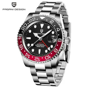 OEM Luxus Herren Automatische Armbanduhr Edelstahl GMT 100M Wasserdichte Uhr Top Saphirglas Mechanische Uhr reloj hombre