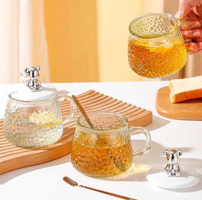 BestSeller Coffee Mug With Handle And Lid High Appearance Hammer Glass