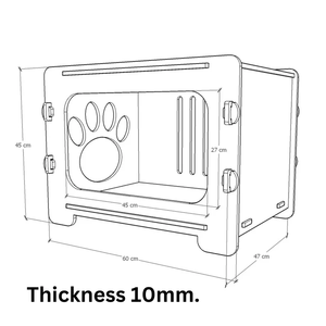 Fabbrica di vendita personalizzata in legno massello case per animali domestici casa per cani in cartone per gatti di piccole dimensioni e cani - Product Image 2