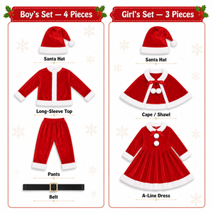 Costume <span class=keywords><strong>da</strong></span> Babbo Natale per Bambini Personalizzato OEM ODM in Velluto Peluche per Spettacoli Teatrali Etichetta Privata Basso MOQ - Product Image 4