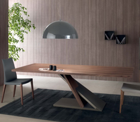 Table de conférence industrielle moderne et simple en bois massif, bureau long, table d'étude à domicile, établi design, forme de bande mobile