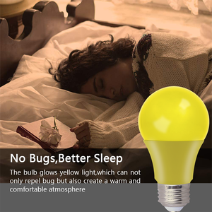 Worbest LED A19 bóng đèn E26 cơ sở TRIAC Dimmable màu vàng không có lỗi tốt hơn ngủ trang trí chiếu sáng 240 ° Góc chùm - Product Image 2