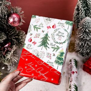 Christmas <b>Wrapping</b> <b>Paper</b> Reversible Green Tree Red Berries 17 In X 32.8 Ft Gift Craft Packaging <b>Paper</b> - Product Image 5