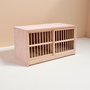 Sıcak Satış Katlanabilir Ahşap Kafes Klasik Stil Düz Desenli Nefes Alabilen Düğme Kapatmalı Güvercin Üretim Kuş Kutusu İç Mekan Dış Mekan - Product Image 2