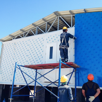 Projet de modules préfabriqués en conteneurs pour camp minier de cuivre Aktogai au Kazakhstan : entrepôt industriel et logement du personnel