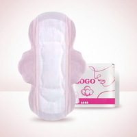 Protège-slip jetable ailé en coton avec noyau super absorbant respirant et protection anti-fuites