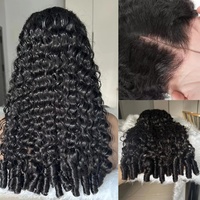 Perruque frontale transparente HD en dentelle, cheveux vierges vietnamiens bruts, perruque frontale sans colle en cheveux humains bouclés Brumese pour femmes