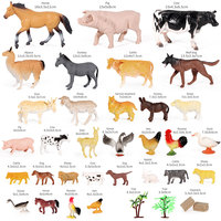 50pcs dans un grand paquet d'oeufs en plastique Mand sortes différentes taille vache cheval Ping modèle Animal apprentissage pépinière ferme jouets