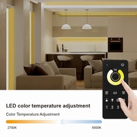 C212Z Aipin Zigbee Mesh Contrôleur PWM pour Bande LED CCT à Blanc Double Température Réglable 24-48V, Synchronisation de Groupe 4 Zones, Contrôle Intelligent Tuya, 30m
