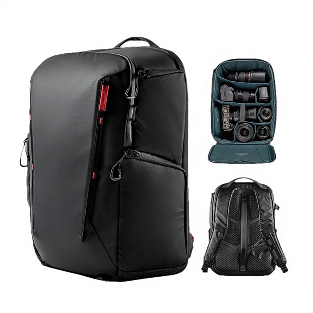 Factory Customize Photography Bag Large Capacity Waterproof Backpack Solid Design Camera Bag