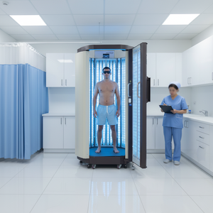 Cabina de Fototerapia UVB de Banda Estrecha de 40 Tubos Recomendada por Dermatólogos para el Tratamiento de la Psoriasis Corporal y la <span class=keywords><strong>Dermatitis</strong></span> <span class=keywords><strong>Atópica</strong></span> - Product Image 1