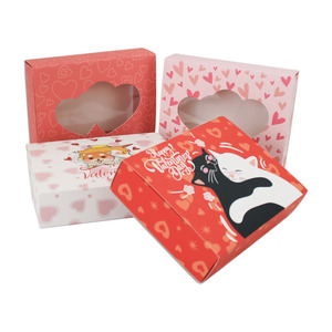 Boîte en papier cadeau de saint-valentin, nouveau design, avec Double motif d'amour, vente en gros - Product Image 1