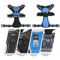 Accessoires pour chiens personnalisés par des designers, harnais et laisse pour chien réglables en nylon réfléchissant, respirant, OEM