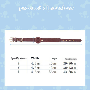 Collares de perro Airtag combinados clásicos de alta calidad, accesorios para mascotas, collares de perro de cuero superior genuino completo, duraderos - Product Image 2