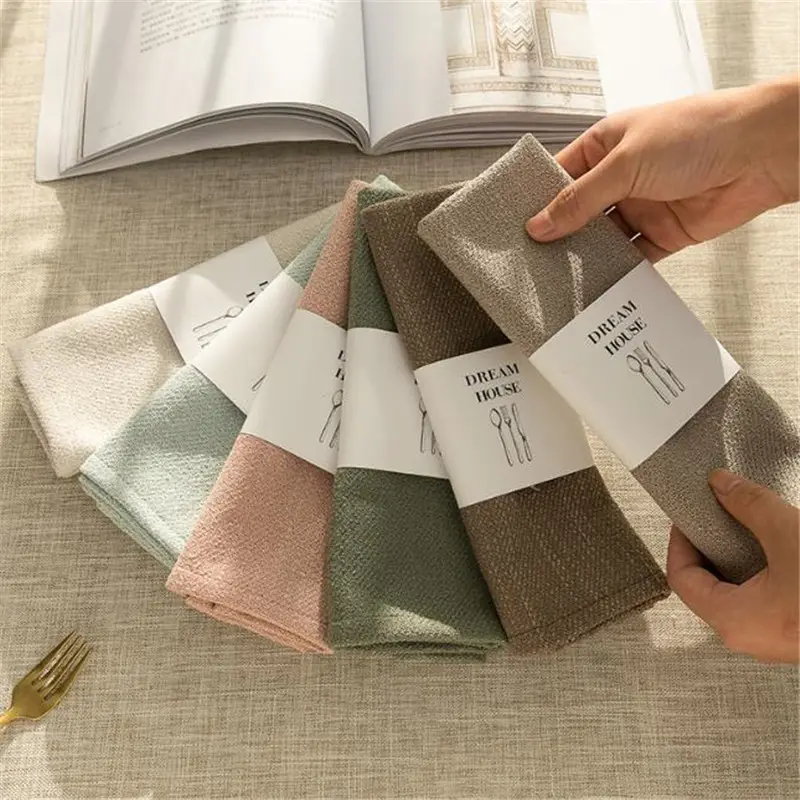 solid color table mat kitchen linen tea towels 053