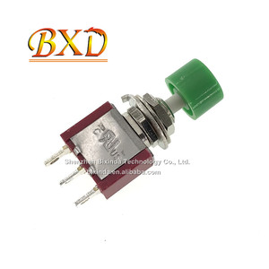 Interruptor de botón PS-102 PS-202, botón redondo de reinicio automático con capo de montar pequeño rojo, interruptor de palanca de 3/6 pines - Product Image 4