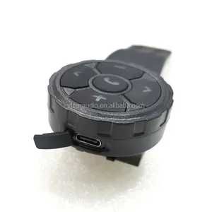 Универсальная кнопка управления рулевым колесом автомобиля, беспроводной 6-кнопочный пульт дистанционного управления со светодиодным светом для MP5 android DVD player charge