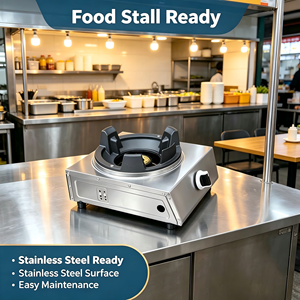 Cocina <span class=keywords><strong>de</strong></span> Gas Individual, Disponible ODM/OEM, Cuerpo <span class=keywords><strong>de</strong></span> Acero Inoxidable, Estufa <span class=keywords><strong>de</strong></span> Gas para Catering, Hoteles y Hogares, Suministro al por Mayor - Product Image 4