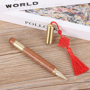 Sandalwood Artifact Red Wood Brass Signature Student Stress Relief Office <b>White</b>-collar Essential Advertising <b>Pen</b> - Product Image 4