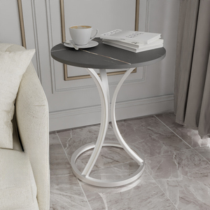 Tavolino da Caffè Moderno Minimalista Best-Seller con Piano in Pietra Rotondo per Arredamento Casa - Product Image 3