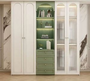 Diseños de madera Combinación Almirah Armarios Moderne Gabinete Organizador de almacenamiento de ropa Muebles de dormitorio - Product Image 6