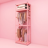 Étagère rose de rangement multi-niveaux de marque très demandée, design élégant, pour chambre à coucher, salon, chambre de fille, présentoirs de vente au détail