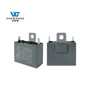 Factory Directly Supply CBB61 450V 3.0uf Fan Capacitor 3000Hours 2 Quick-Connect Terminals C-Class