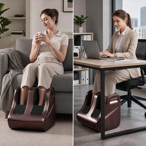 Masseur de pieds et de mollets LEERCON amélioré 2026, professionnel, avec pétrissage Shiatsu, roulement, thérapie thermique et compression d'air pour la circulation des jambes - Product Image 4