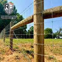 Clôture robuste anti-rouille à nœuds fixes de 6 pieds pour bétail, moutons, cerfs et animaux d'élevage en pâturage
