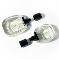 Flacons en verre transparents uniques pour parfum, avec couvercles, 30ml, 50ml, 80ml, pour huiles essentielles, vente en gros