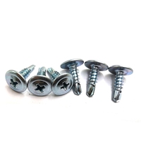 Vis à tête fraisée durable en zinc brillant, à empreinte Phillips, avec surface de roulement large pour cloisons et ossatures en acier M8