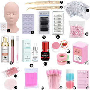 Professional Eyelash Extension Training Set Portable Beginner <b>Lash</b> Practice Beauty Tool <b>Kit</b> - Product Image 1