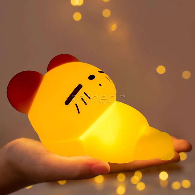 LED Night Light Touch Sensor Remote Control Dimmable Timer Rechargeable Silicone Puppy Lamp Night Light for Children Baby Gift