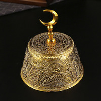 Bol en métal électroplaqué de style arabe du Moyen-Orient, pour desserts, coupes à glace, boîte de rangement pour fruits secs, assiette à collation, bol à pâtisserie, design moderne