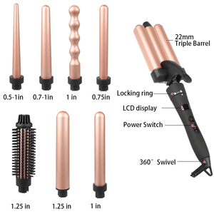 Bâton de <span class=keywords><strong>cheveux</strong></span> <span class=keywords><strong>bouclés</strong></span> lcd <span class=keywords><strong>fer</strong></span> <span class=keywords><strong>à</strong></span> friser affichage baguette de durcissement avec barils interchangeables bigoudi avec <span class=keywords><strong>fer</strong></span> <span class=keywords><strong>à</strong></span> friser <span class=keywords><strong>à</strong></span> triple baril - Product Image 5