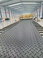 Tapis de protection du sol / Tapis routiers temporaires en PE / Tapis pour dragline, extrudés CNC, légers, découpés, 25 mm/20 mm, antidérapants, texturés