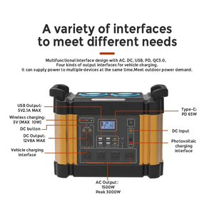 Oem Chất lượng cao chúng tôi GreenWay LiFePO4 3000W pin di động Trạm điện Kính thiên văn ngoài trời - Product Image 5