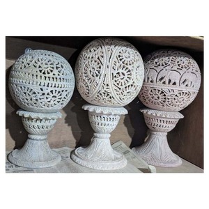 Soporte de vela hecho de piedra Natural, para tallado - Product Image 1