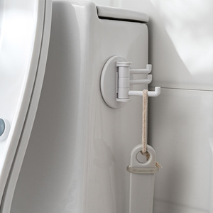 Adhesive Wall <b>Hooks</b> White Two Pack Round Punch Free Multi Functional Kitchen Bathroom Storage <b>Hook</b> - Product Image 3