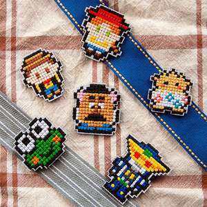 New Design Iron On/Sticker Embroidered Cartoon Block Panda House Strawberry Key Patch for Clothes Bag Decoration - Product Image 3