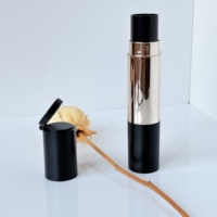 Stick de Luxe Double Embout pour Highlighter et Contour, Tube Vide pour Correcteur avec Pinceau et Miroir, Emballage Cosmétique à Bas Prix