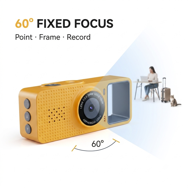 Fashion Body Video Cam 0.9 Inch Lcd Screen Fixed Focus Recorder Recording Outdoor Vlog Device Keychain Camera Mini Camera