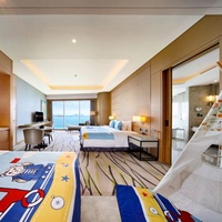 Maßgefertigtes Modernes Hotelzimmer-Möbelset Luxuriöse Familiensuite Resort Kinder-Themenzimmer Inneneinrichtung Mit Holzfurnier & Zelt