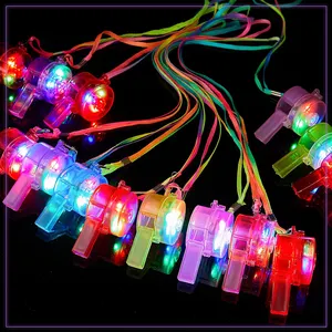 Apitos de plástico personalizados LED acendem brinquedo apito de plástico LED apito para presentes de brinquedos de festa