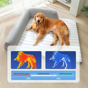 Dog All-Season Universal <b>Sofa</b> <b>Bed</b> Golden Retriever Medium Large Dog Striped Backrest Modern Eco-Friendly Washable Cat <b>Bed</b> - Product Image 4